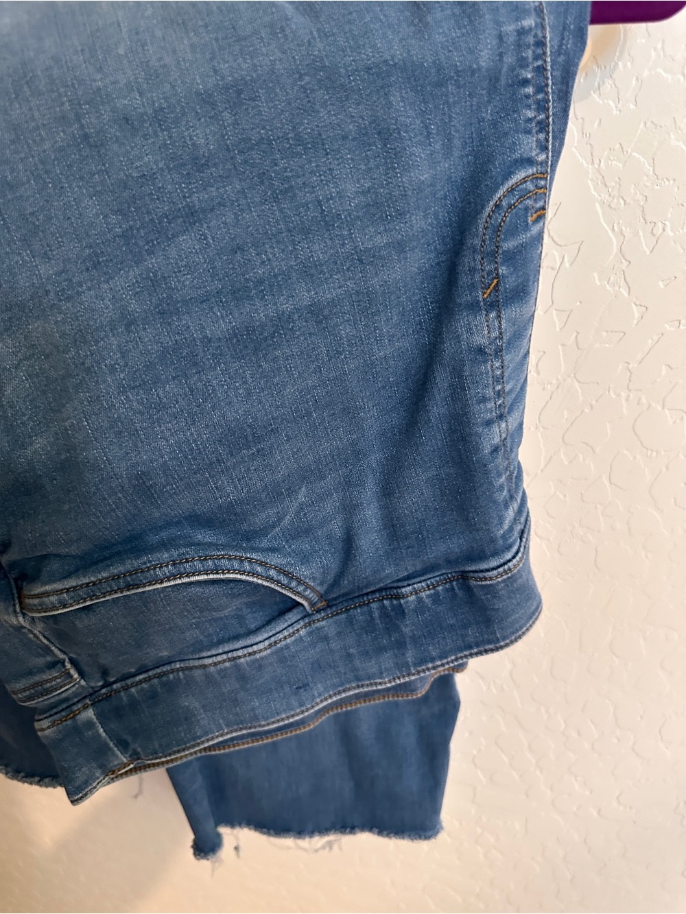 Sonoma Blue Denim capris Jeans with Gold Stitching Detail